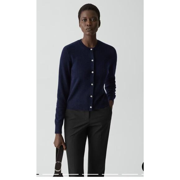 Theory Soft Cashmere Cardigan Sweater Inkwell S - Picture 1 of 10